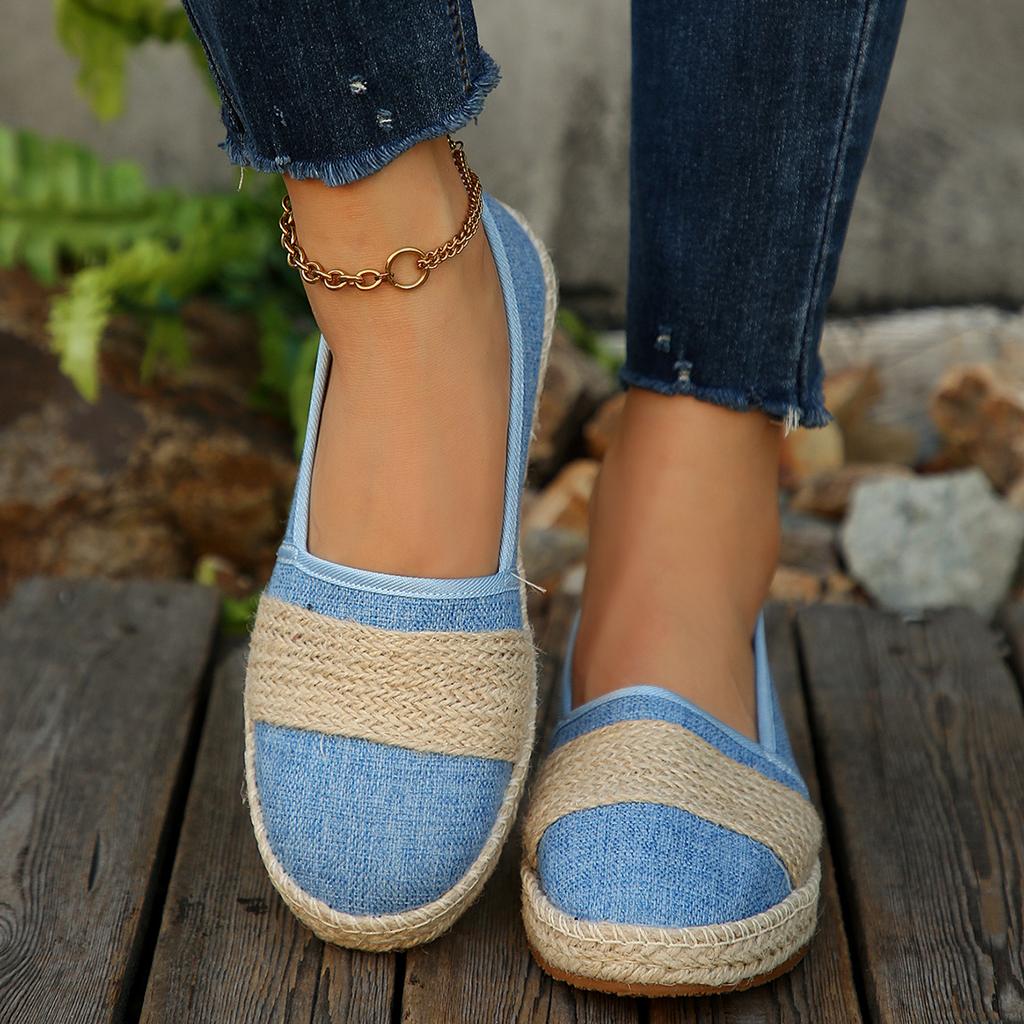 Fashion Women Loafers 2025 New Solid Color Shallow Casual Sneakers Breathable Non-Slip Shoes Woman Comfortable Canvas Flat Shoes Women