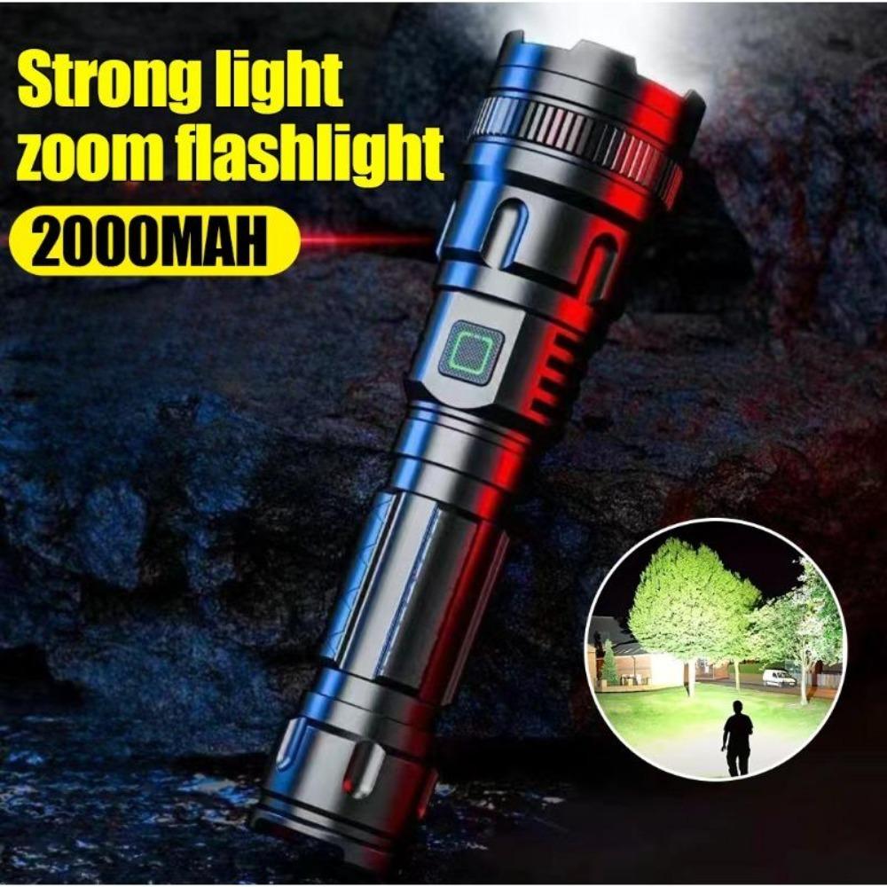 Charging Zoom Strong Light P50 Flashlight Outdoor Lighting Waterproof Aluminum Alloy Flashlight Portable Home use