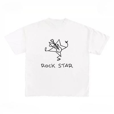 Rock Star Graphic Unisex Cotton T-shirt Tee Casuai Short Sleeve Crewneck Top Fashion Streetwear Autumn Shirt Harajuku Kpop