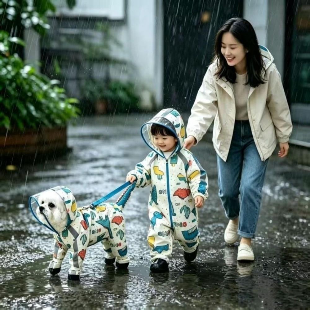 Waterproof Four-legged Rain Coat Full-coverage Cat Rainproof Pet Clothes Puppy