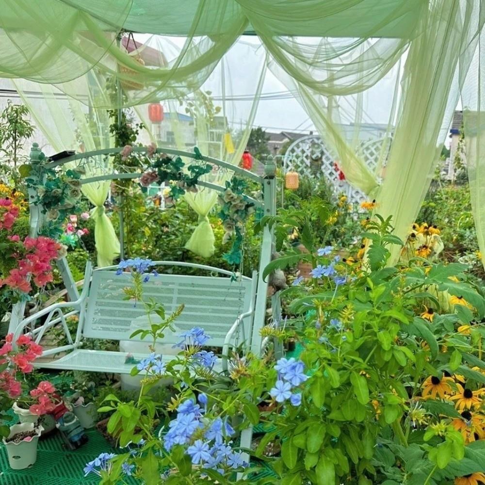 160x100cm Weicher Tüllstoff Grüner Faden Transparenter Tüllnetzstoff Einfarbige Rose Blumenmuster Weiches Netz-Tüll