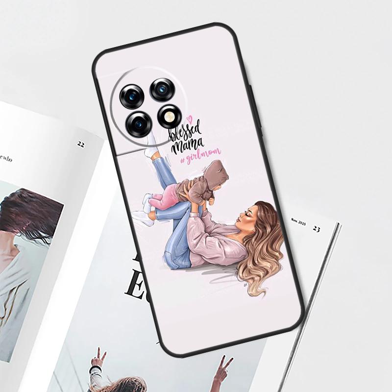 Baby Mama Tochter Mädchen Sohn Papa Hülle Für OnePlus Nord 5 CE 2 3 4 Lite N20 N30 OnePlus 13T 13R 12R 9 10 Pro 11 12 13 15 Abdeckung