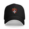 Heritage Crest Embroidered Baseball Cap Classic Black Design with Royal Coat of Arms Detailed Emblem for Men and Women