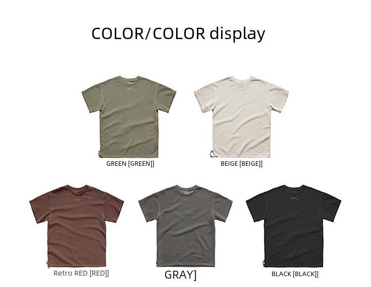 Pánské trendy retro bavlněné tričko s krátkým rukávem