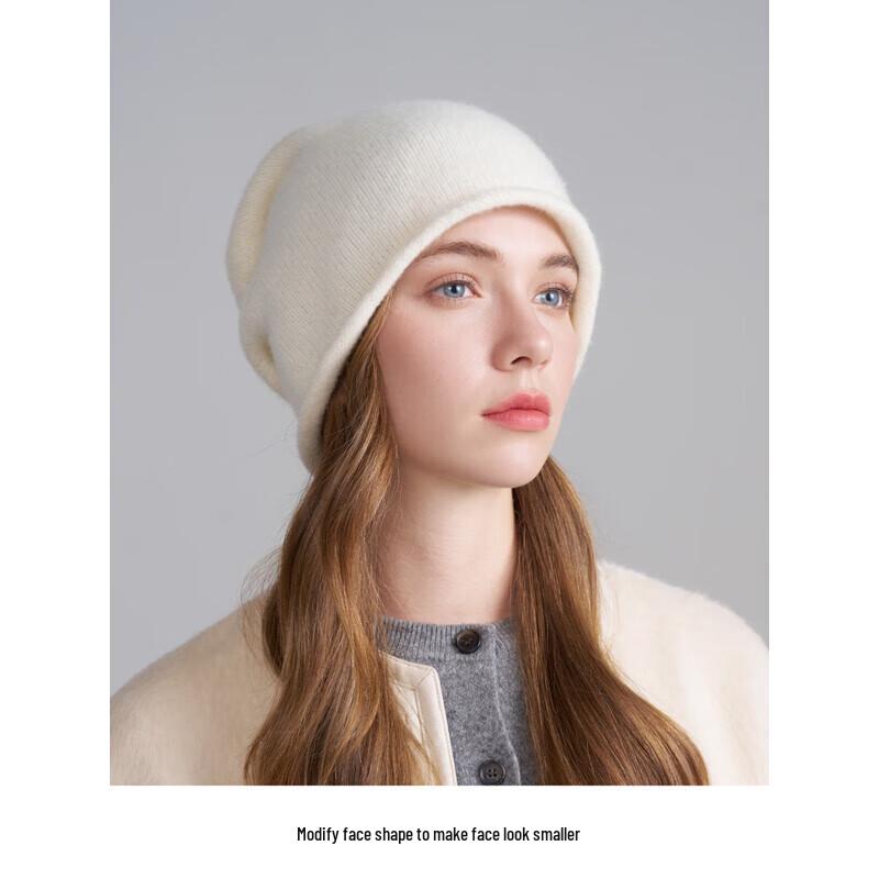 Kenmont Women's Korean Style 100% Merino Wool Thin Knitted Beanie