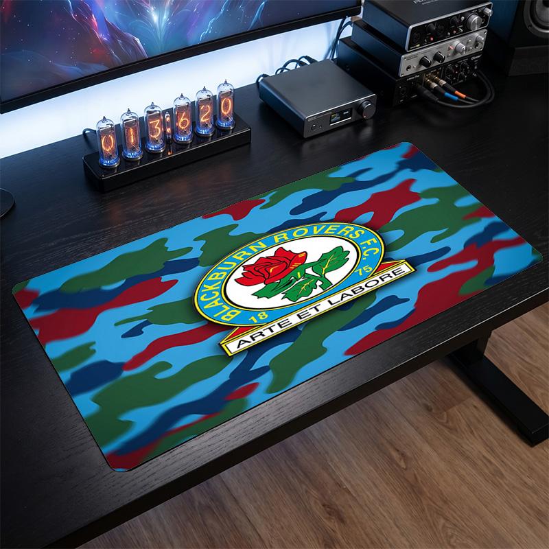 Tappetino per Mouse Grande Stampa Calcio Blackburn Rovers, Tappetino Esteso Antiscivolo per Scrivania da Gioco per Ufficio Casa