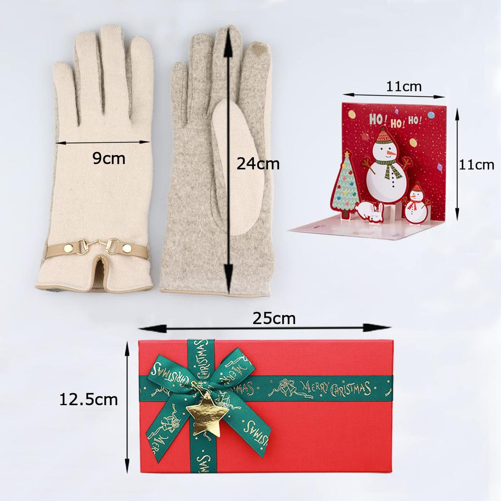 Lycharoty Gloves Christmas Present Gift Present Christmas Present Her Present Women Popular Christmas Present Gloves Cold Protection Christmas Present