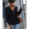 Autumn and winter knitted turtleneck solid color women's knitted sweater European and American zipper sweater women