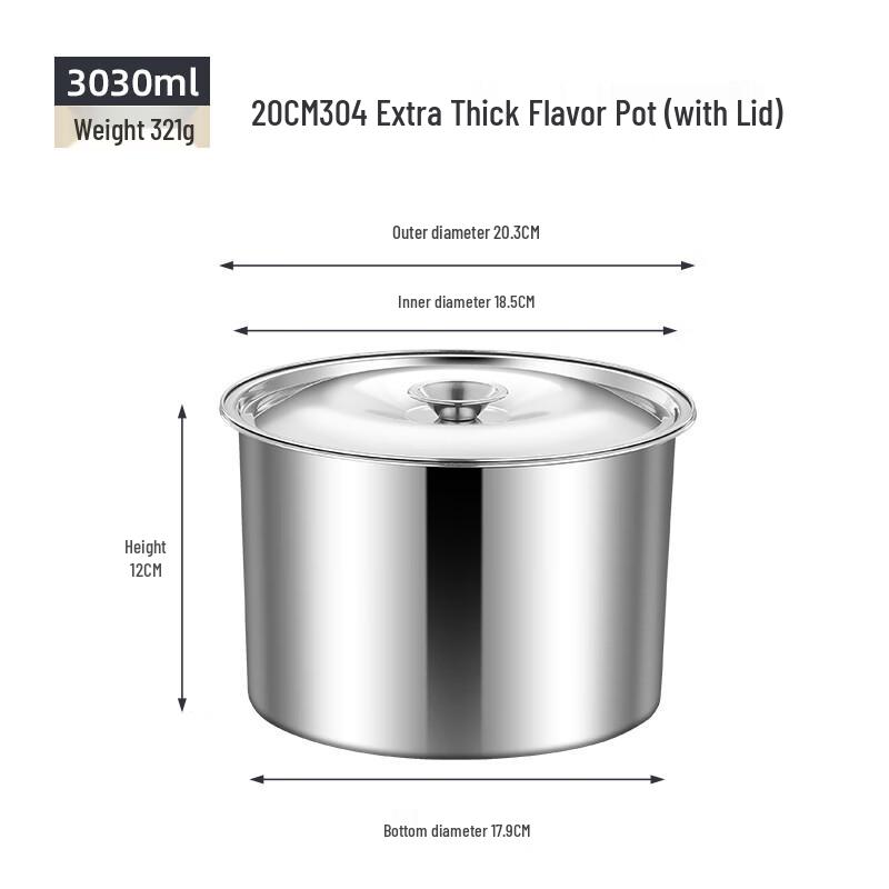 5-Piece 304 Stainless Steel Spice Jar Set with Lids