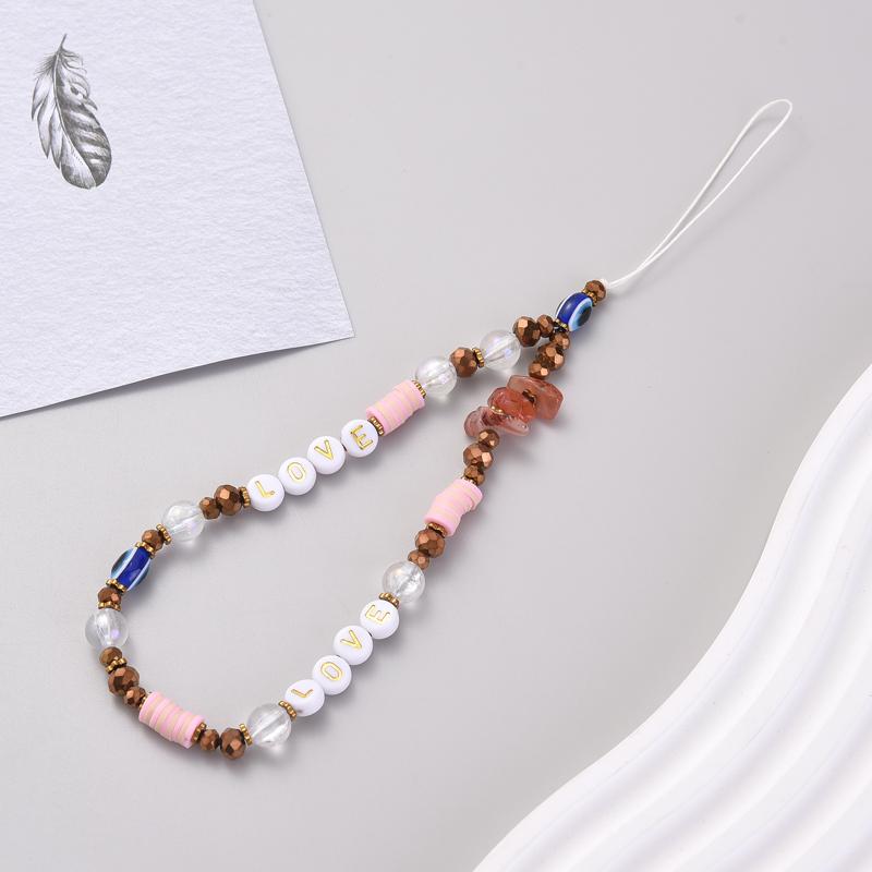 

Модная мультяшная цепочка для телефона с бусинами в виде глаза и гриба для мальчика и девочки, акриловый шнурок-держатель для мобильного телефона против потери, ремешок для телефона