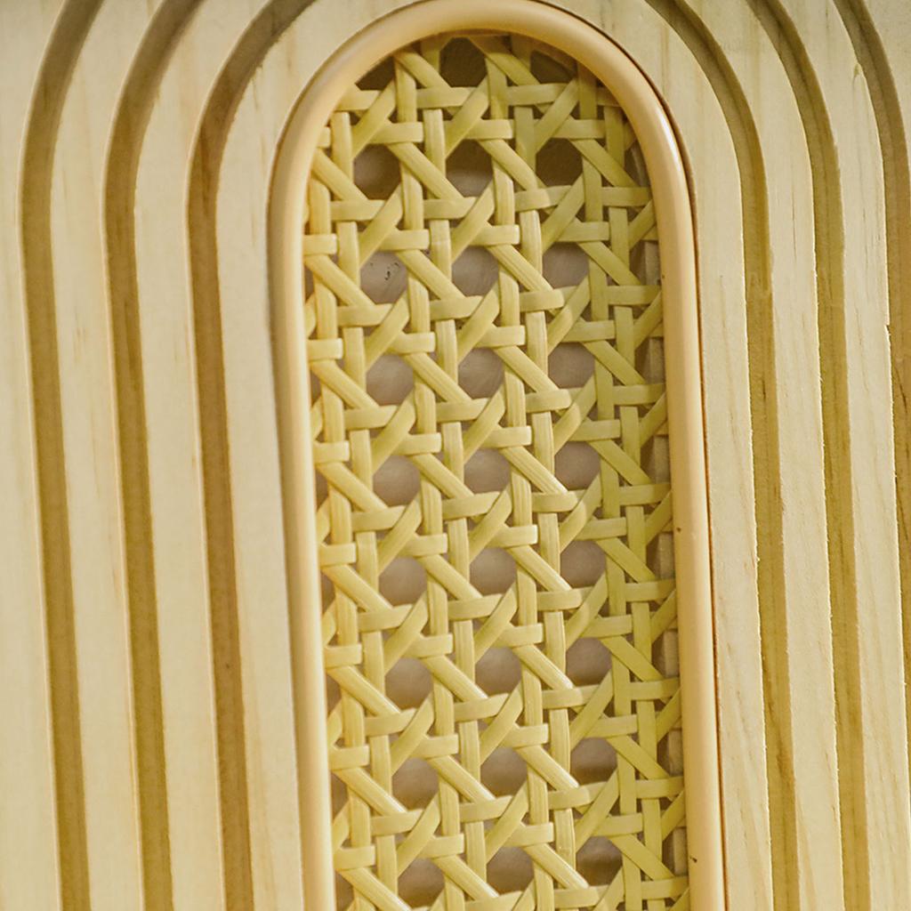 Rattan Wall Shelf,Wooden Hanging Storage Shelves Decorative Floating Shelves Living Room,Play Rooms,Bedroom Wall Decors