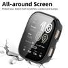 Glass+Case for Amazfit Bip 6 Tempered Glass Screen Protector & Hard PC Protective Bumper for Amazfit Bip6 Accessories