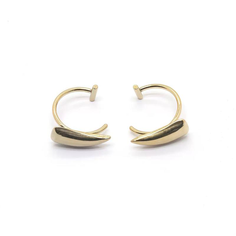 Punk 1Pair Stainless Steel Personalised Sharp Teeth Fake Piercing Lip Ring Exaggerated Jewelry For Women Gothic Body Jewelry