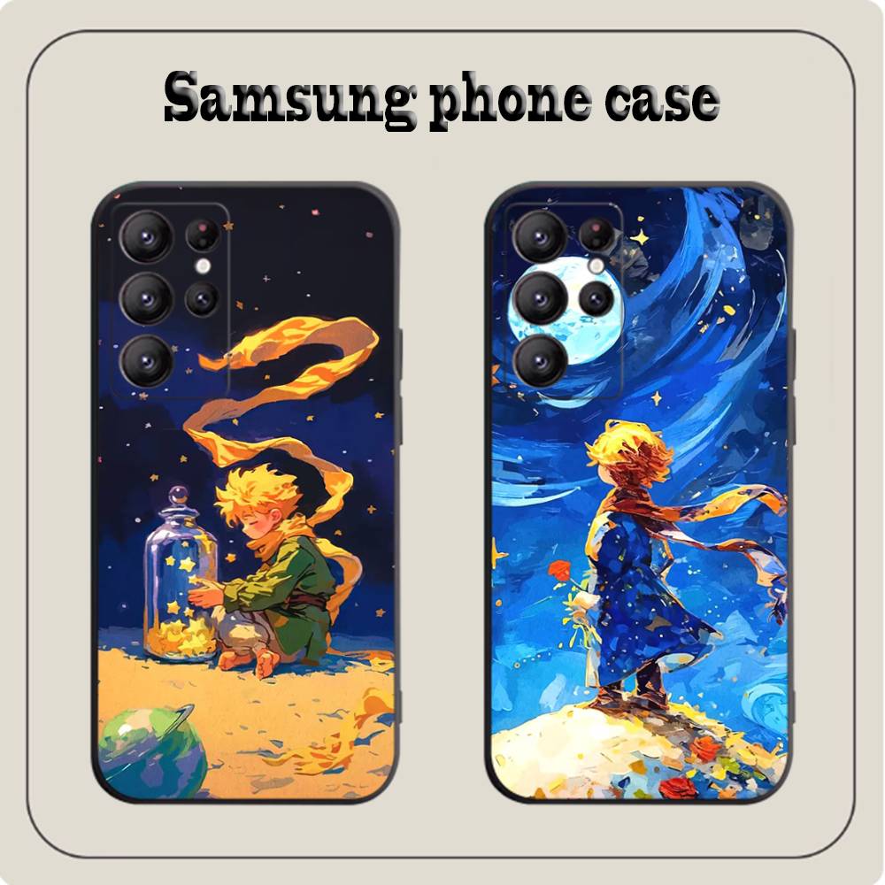 Oil Painting The Little Prince Case For Samsung Galaxy Case S25 S23 S22 S21 S30 S20 S10 Ultra Plus FE TPU Soft Cover