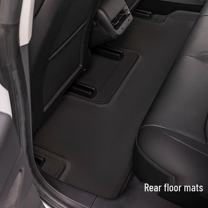 Non-Slip XPE TPE Floor Mats & Trunk Mat for Tesla Model 3/Y, Left & Right-Hand Drive, with Backrest & Foot Pads