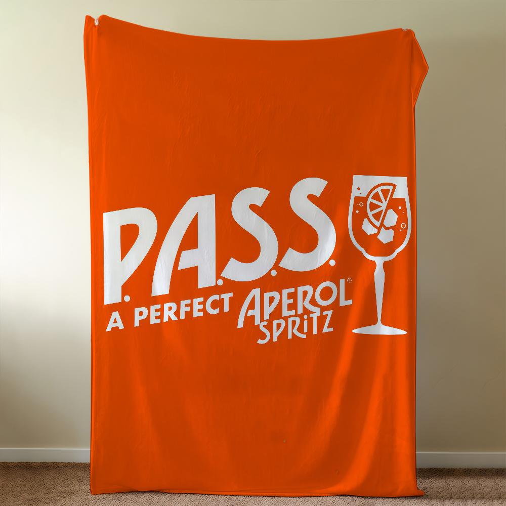 92A-AperolS-ES S-SpritzS-ES Logo Blanket Throw Super Cosy Plush Living Room Sofa Couch Childish Birthday Gifts 75cmx90cm