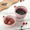 Gesundes Meal Prep Gadget Keramik Beerenwirbel Spül- und Siebschale, Selbstrotierendes Obstsieb mit Abflusslöchern, Küchenwerkzeug für Erdbeeren
