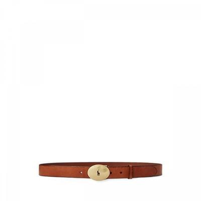 Women S Polo Id Oval Buckle Vacchetta Belt Wapoblt09m20082200