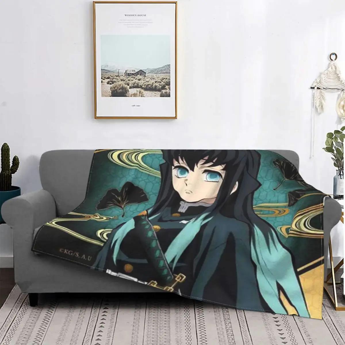 

Истребитель демонов Одеяло Флис Плюшевое Всесезонное Многофункциональное Супер Теплое Плед Муичиро Плед для кровати Плюшевое Тонкое Одеяло 30x40in