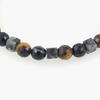 6 Tiger Agate Cube Mixed Gemstone Bracelet (C2503AC1266_BK)