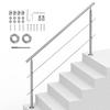 VEVOR 180,1 cm Garde-corps pour marches extérieures 2 traverses Escalier pour Porche Terrasse
