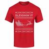 Sleighin' It T-shirt Funny Christmas Santa Reindeer Holiday Shirts