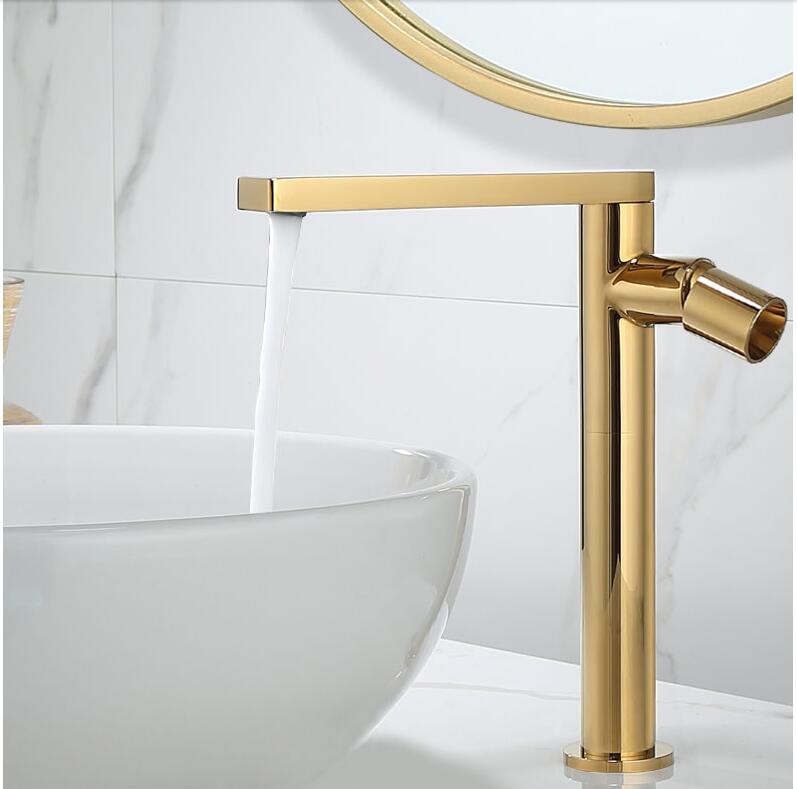 Basin Faucet Bathroom single lever hot and cold Brass Rotation Mixer Tap brush gold chrome black Basin Water Sink Mixer crane