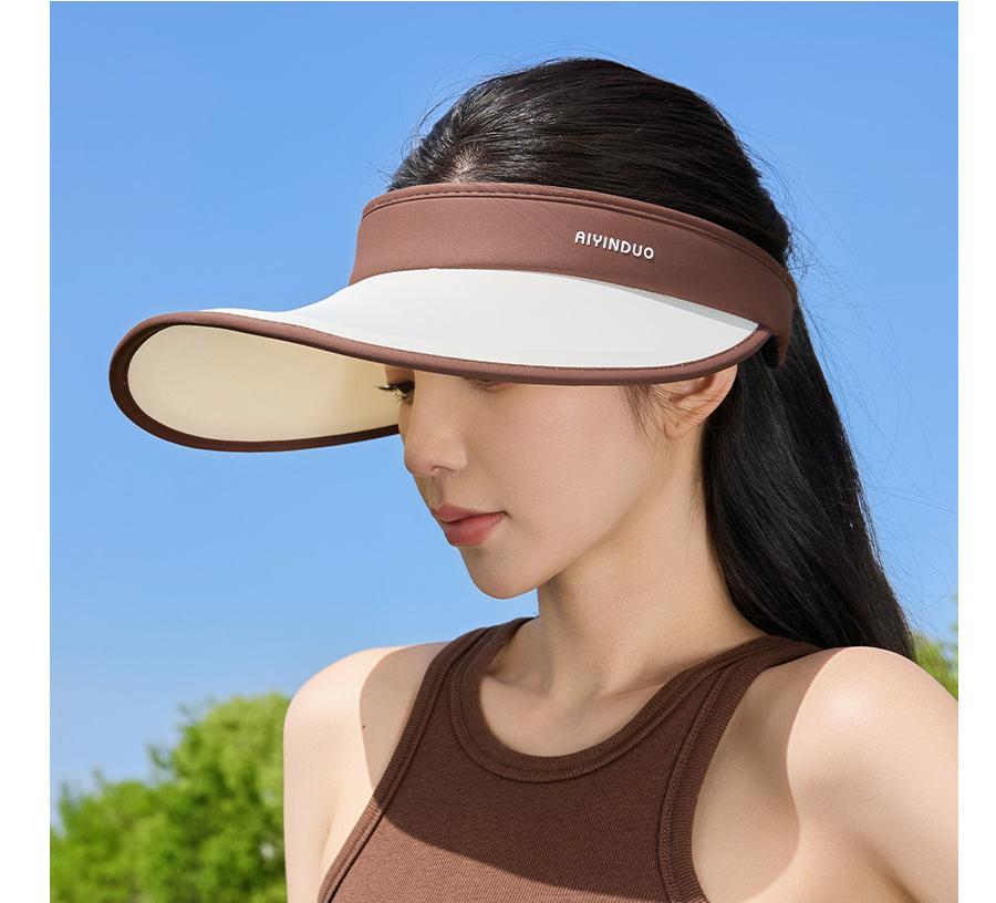 

Women s Ice Silk UV50+ Wide Brim Open-Top Visor Summer Color Blocking Cooling Hat for Outdoor Sports & Urban Fashion M