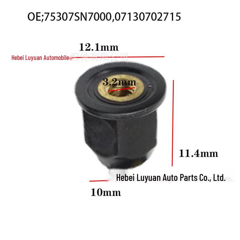 

75307SN7000: Compatible with Honda body side trims, door trims, bumpers, spoilers, grilles, and clips. Original car quality