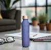 ABHAS® 1000ml Copper Water Bottle – Matte Blue Finish | Pure Copper | Ayurveda Wellness