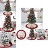 Elegant Red And Black Checkered Christmas Tree Skirt For Vehicle Holiday Decor 120cm