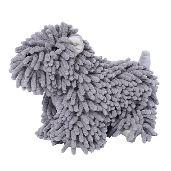 Chenille Hand Towel Cartoon Puppy Shape Soft Microfiber Towel High Water Absorption Bathroom Hand Towel