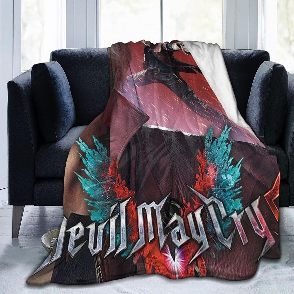 D-Devil May Cry DMC Game Gamer Blankets Flannel Sofa Throw Blanket Breathable for Home Bedroom Outdoor Throws Bedspread Quilt