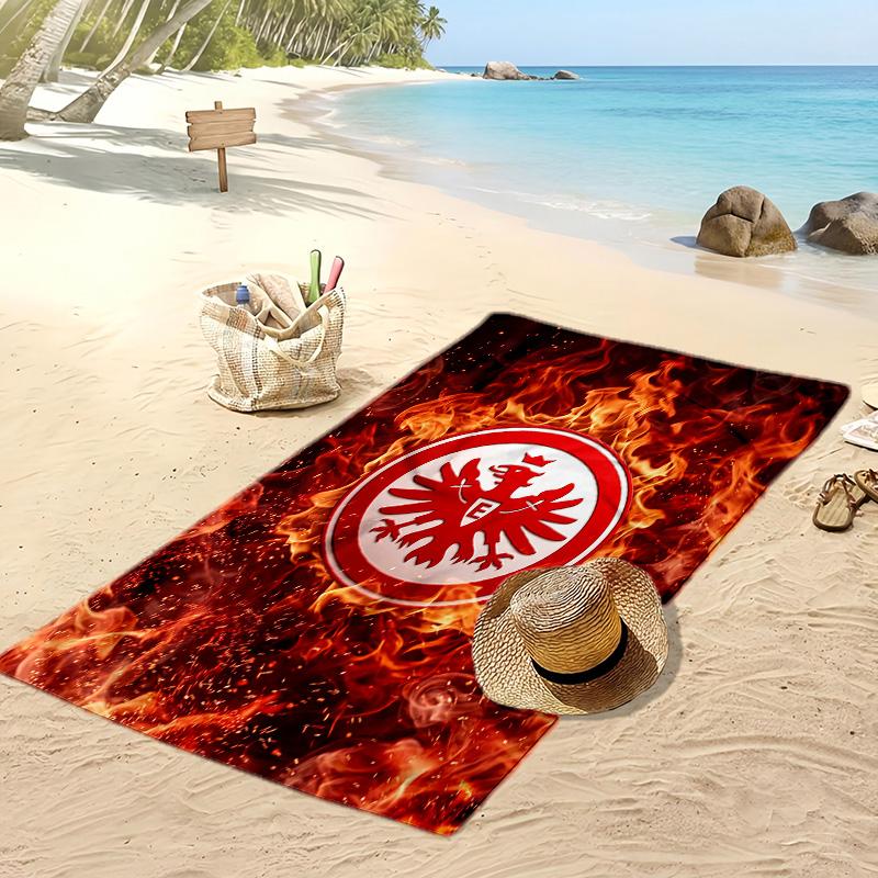 Eintracht Frankfurt Fußball Print Strandtuch, Großes Weiches Schnelltrocknendes Handtuch für Strand Camping Schwimmen