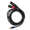 3pin XLR Male 3.5mm Male To Dual 2 XLR Male Plug Male To Dual XLR Connector  Audio Equipment