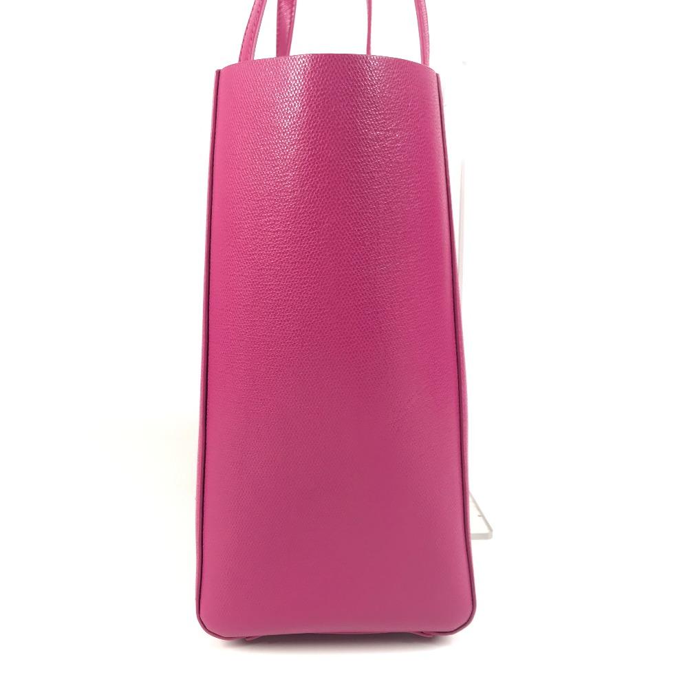 TIFFANY&Co. Logo Bag Tote Bag Shawl Shoulder Bag Leather Pink Based/Black
