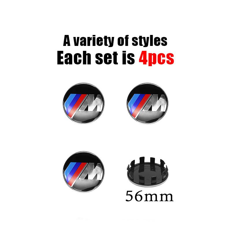 4Pcs 56/68mm Car Wheel Center Hub Cap Auto Accessories For BMW M Performance E90 E36 E39 E46 E60 F10 F30 G20 G21 G30 F15 X5 G11