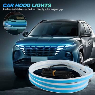 DIY-Lichtleiste für die Motorhaube, Tagfahrlicht, Scan-Beleuchtung, IP68, flexible Auto-Cutter-Lichter, dekorative Umgebungs-Neonlampe, 12 V