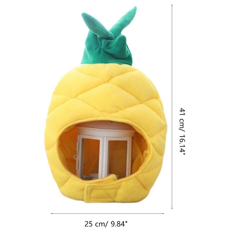 Funny Pineapple Fruit Plush Hat Christmas Cosplay Party Costume Cap Photo Prop