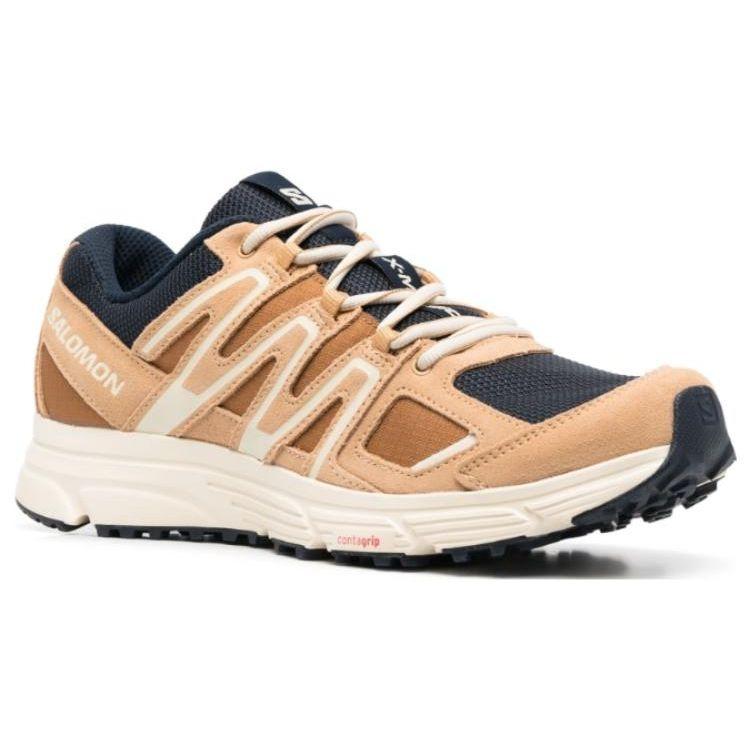 SALOMON X-Mission 4 Non-Slip Durable Low-Top Outdoor Shoes Men Shoes Brown White 471380