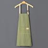 1PC Grembiule a Righe in Lino Cotto con Cinturino in Tessuto di Cotone Sottile per Resistenza a Macchie e Olio, Salopette da Caffè, Grembiule, Accessori da Cucina