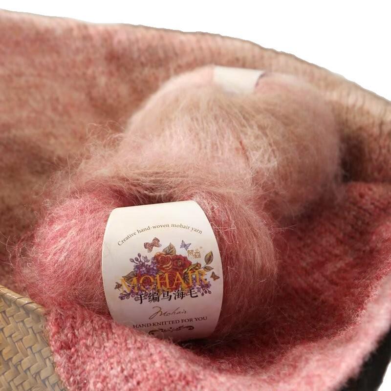 Filato in Lana Alpaca Mohair Seta Tinta Unita per Lavorare a Maglia a Mano Maglioni, Sciarpe e Sciarpe