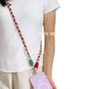 Stylish Braided Crossbody Lanyard: Adjustable, Four-Strand, Color-Block, Anti-Drop Phone Chain