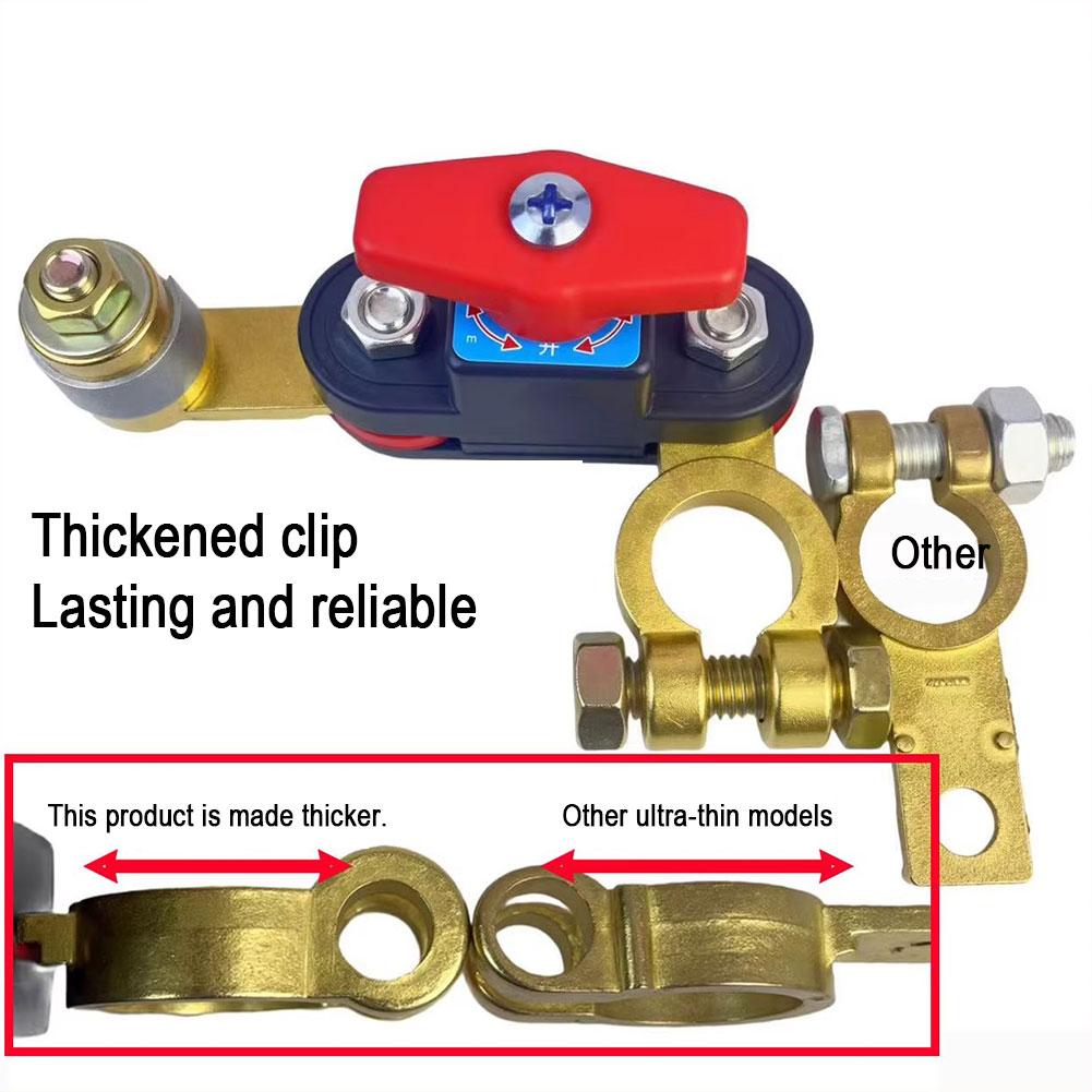 Car Battery Disconnect Switch Truck With Small Main Switch Thickened Battery Terminal Vehicle Negative Switch 12V 24V