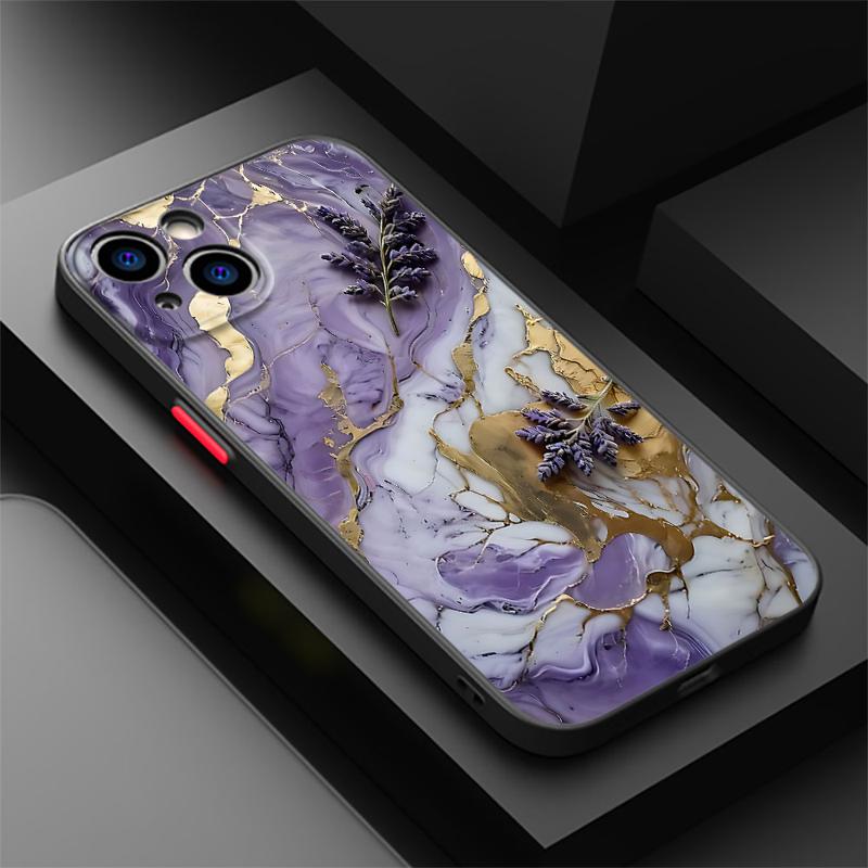 Funda Phone Case for iPhone 15 Pro Max 14 Plus 12 13 11 Pro Max SE 7 8 14 Pro XR XS X 15Pro 12 Mini Flower Marble