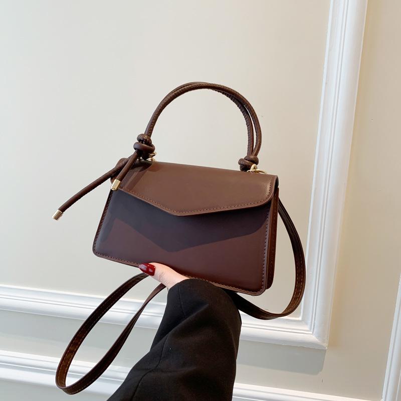 Temperament Simple Solid Color Small Bag Women'S Handbag Spring Versatile Shoulder Messenger Small Square Bag