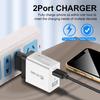 USB Travel Charger QC3.0+PD, 5V/9V/12V, EU/US Standard, Fast Charging