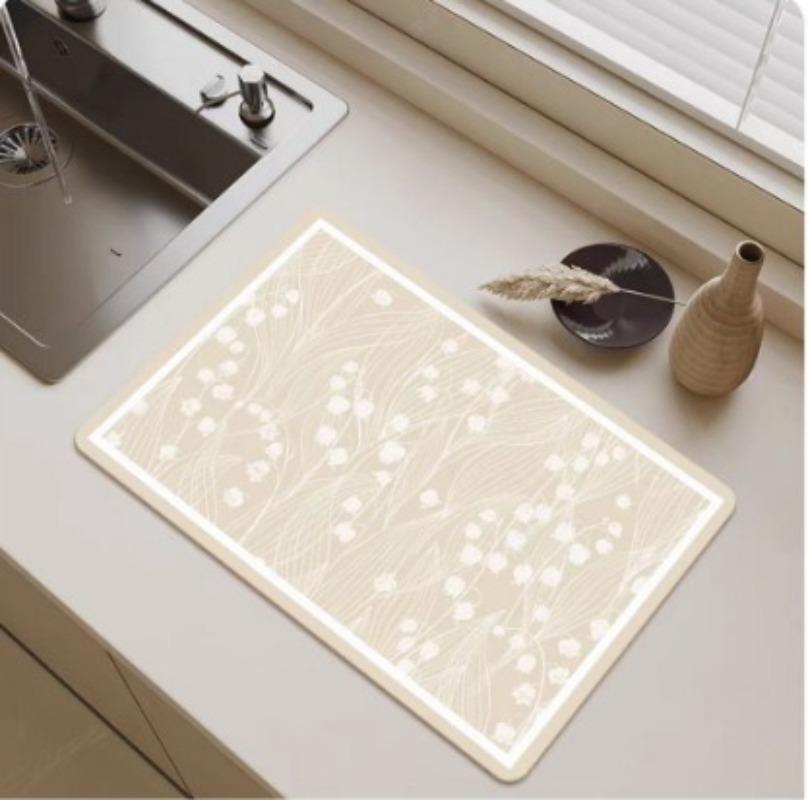 Quick-dry Diatomaceous Mats Minimalist Dring Mat Kitchen Dishwashing Washing Machine Water Absorbing Drainage Cofe Maker Mat