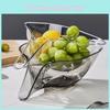 Stylish Modern Transparent Draining Basket For Fruits And Vegetables In Home Use
