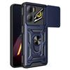 For ZTE nubia Neo 3 5G Case with Slide Camera Lid PC+TPU Kickstand Phone Cover